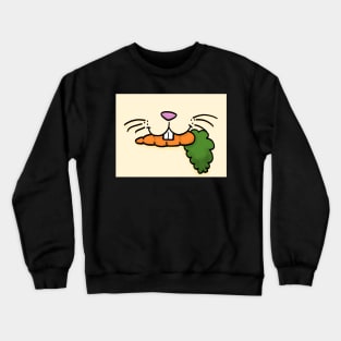 Bunny Mouth With Carrot Face Mask (Cream) Crewneck Sweatshirt